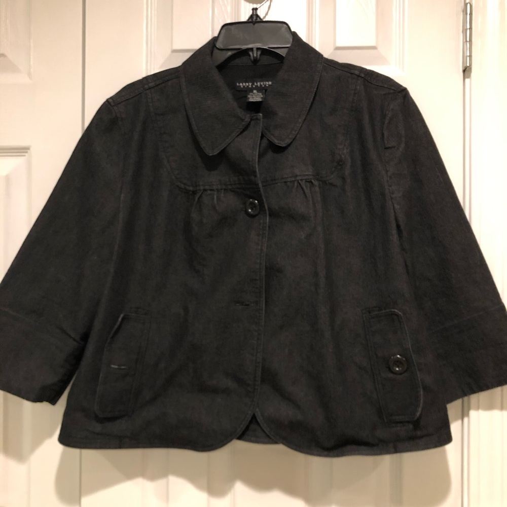 Larry Levine Denim Black Jacket